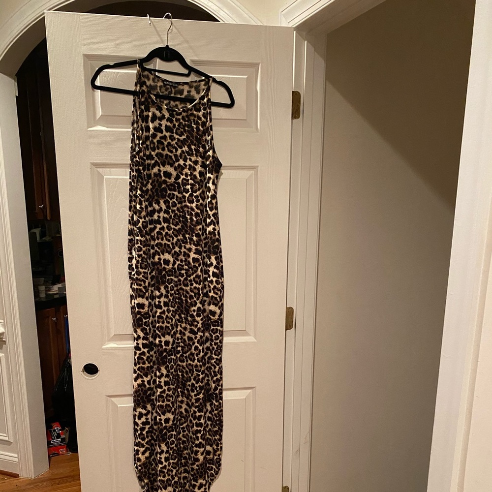 Leopard Print Maxi Dress